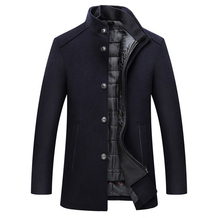 Wool Windproof Striped Men's Coat - Logan™