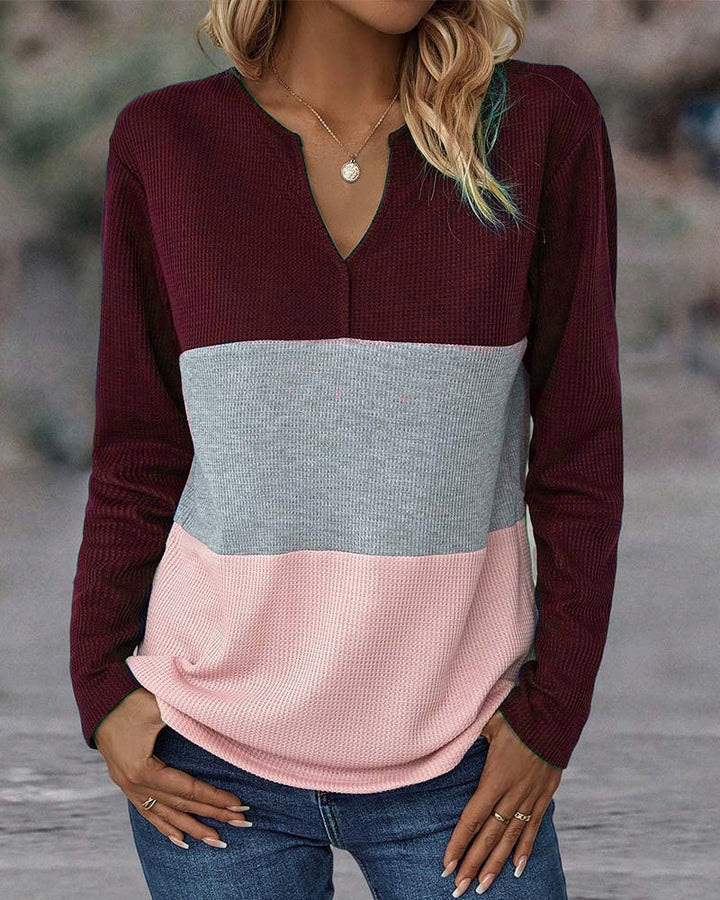 Casual Women's Color Block Sweater – Noëlle