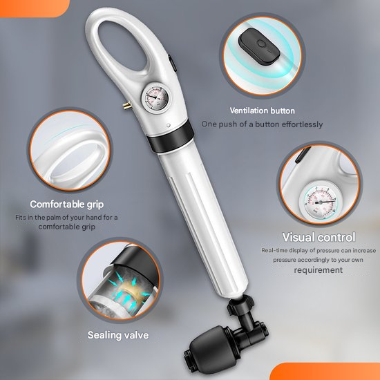 Air Pressure Plunger (Adjustable 1–8 bar) - BlastAir