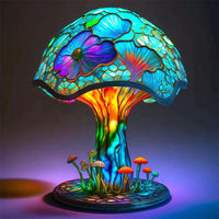 Betoverende Glas-in-lood Tafellamp - DreamGlow