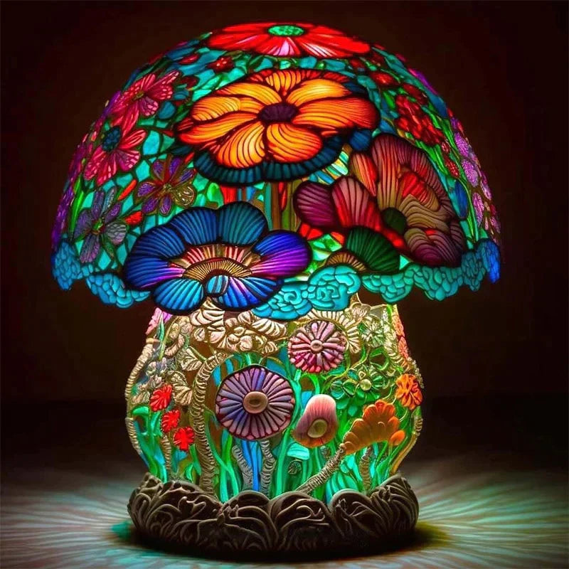 Betoverende Glas-in-lood Tafellamp - DreamGlow