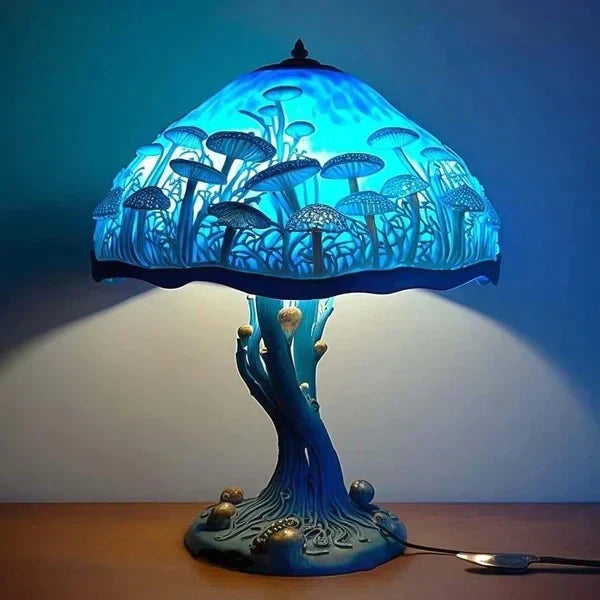 Betoverende Glas-in-lood Tafellamp - DreamGlow