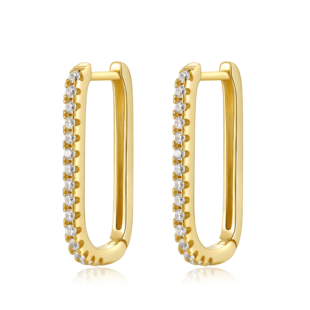 Vertical Cubic Zirconia Earrings - Inez
