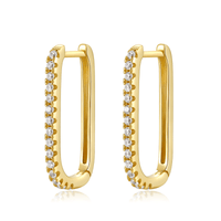 Vertical Cubic Zirconia Earrings - Inez