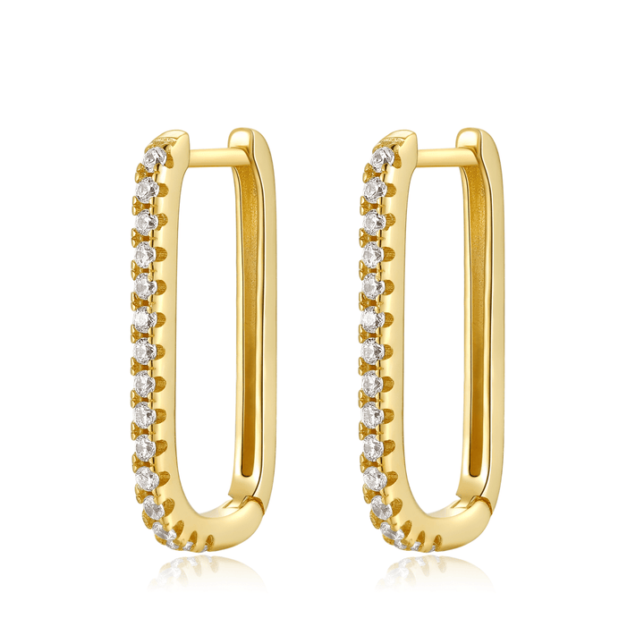 Vertical Cubic Zirconia Earrings - Inez