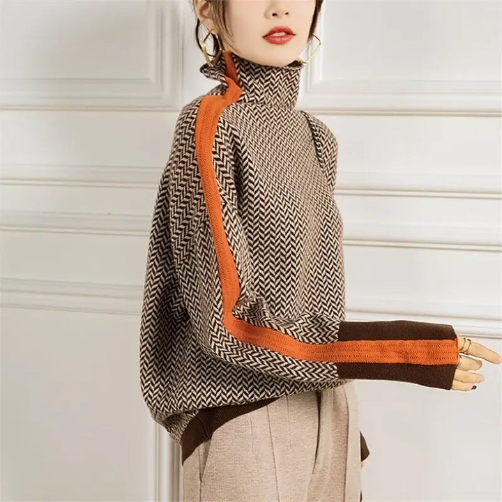 Women's Turtleneck Sweater in Soft Knit – Amira