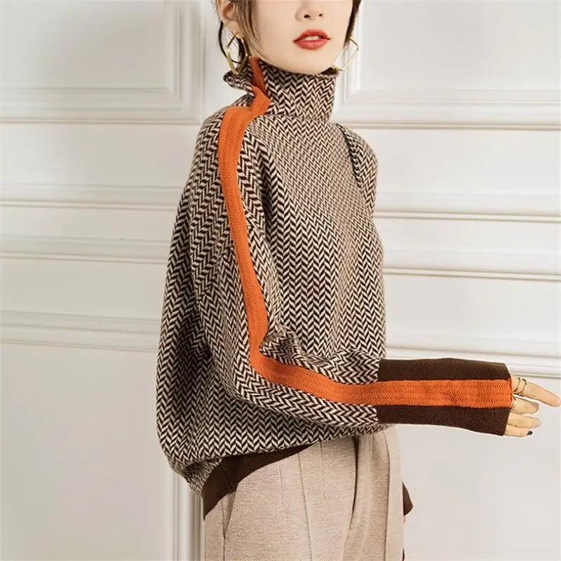Women's Turtleneck Sweater in Soft Knit – Amira