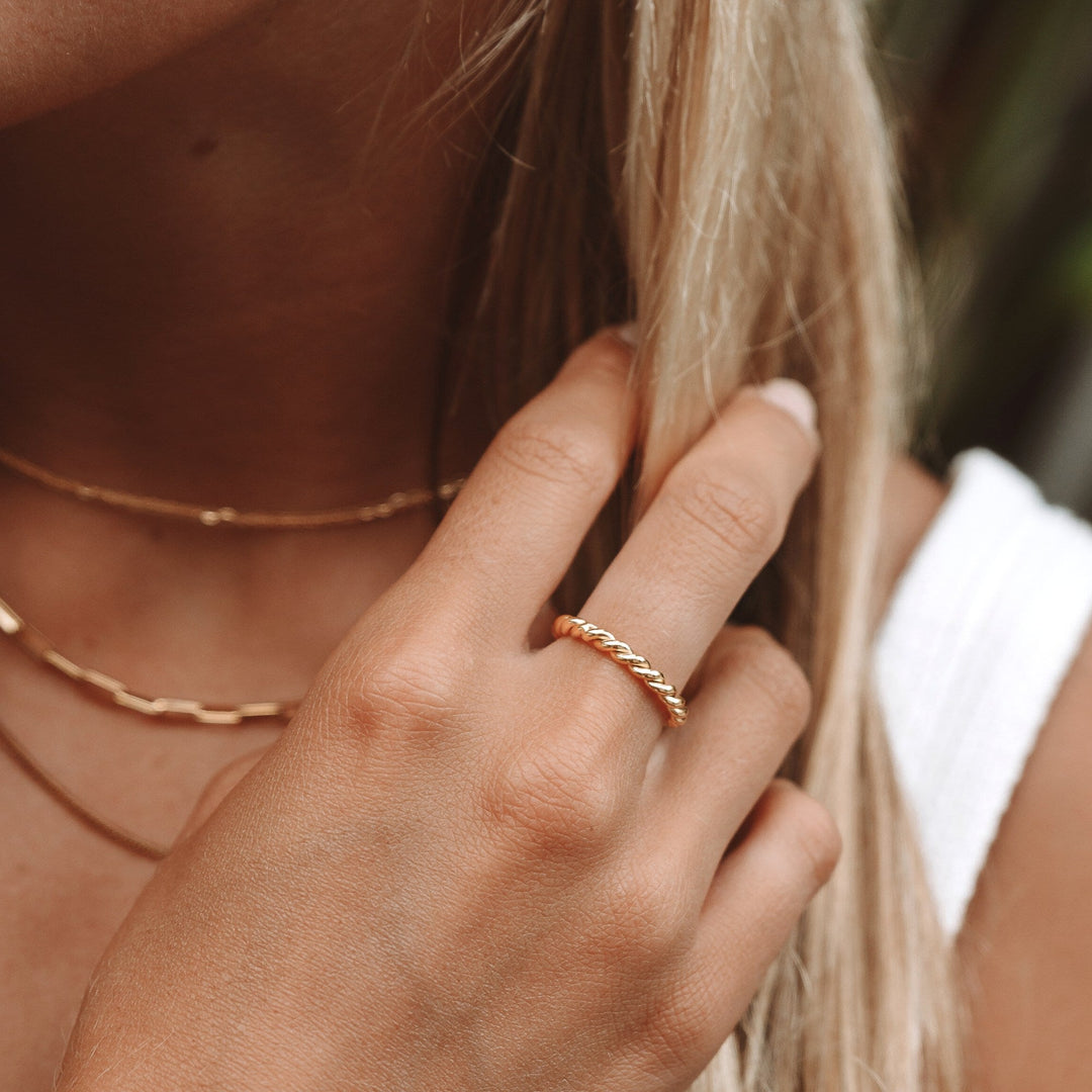 Twisted Ring with Symbolism - Tessa
