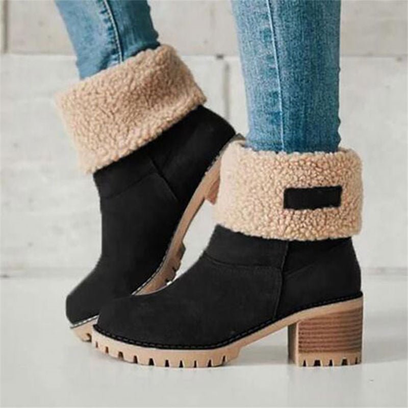 FrostStep zimowe buty | Ocieplane zimowe kozaki na obcasie dla kobiet