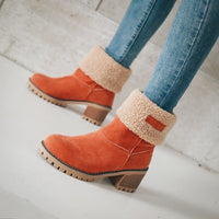 FrostStep zimowe buty | Ocieplane zimowe kozaki na obcasie dla kobiet
