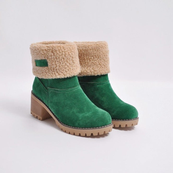 FrostStep zimowe buty | Ocieplane zimowe kozaki na obcasie dla kobiet