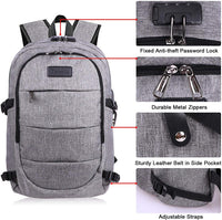 Extra Grote Anti-Diefstal Laptop- en Reisrugzak met USB-poort - 30–50L