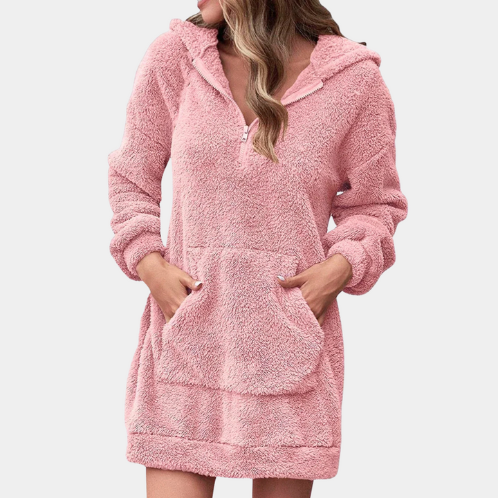 Soft Warm Winter Sweater with Zipper for Women - Maëlle