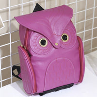 PU Leather Owl Print Backpack for Women – Multifunctional Design