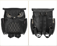 PU Leather Owl Print Backpack for Women – Multifunctional Design