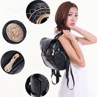 PU Leather Owl Print Backpack for Women – Multifunctional Design