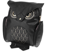 PU Leather Owl Print Backpack for Women – Multifunctional Design