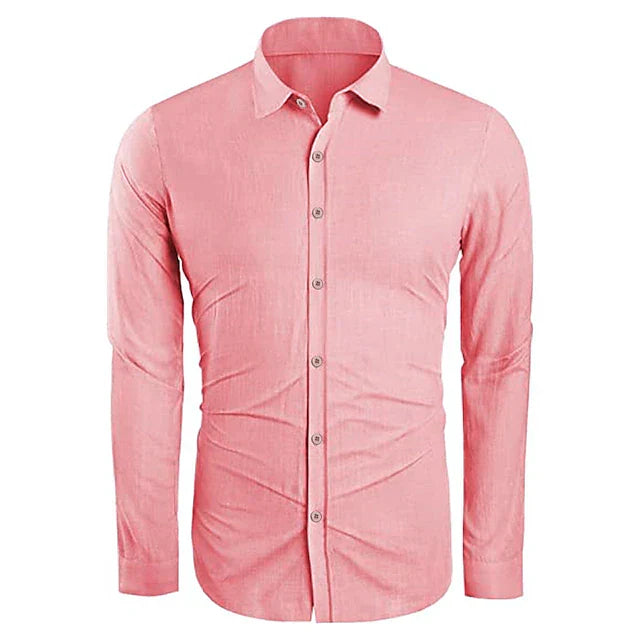 Luxury men's linen shirt with long sleeves - Milan
