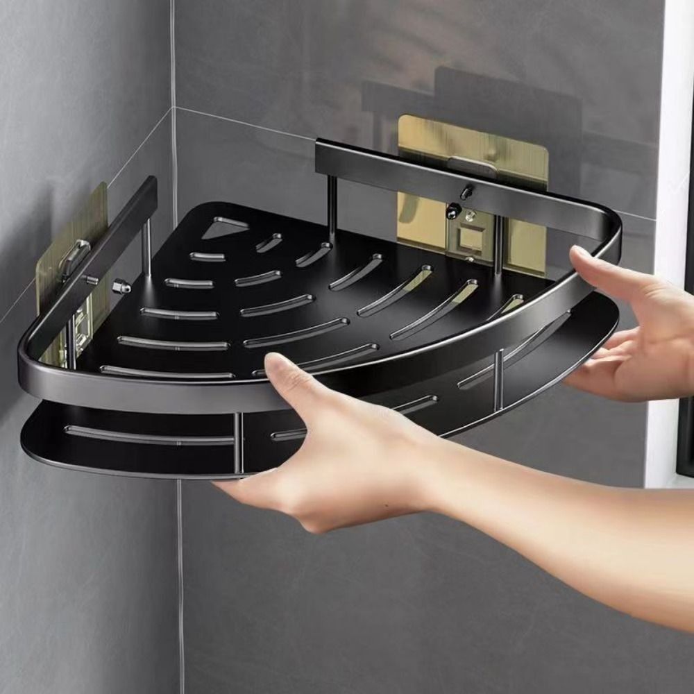 Aluminum Wall Shelf for Bathroom Corners - Cornerix