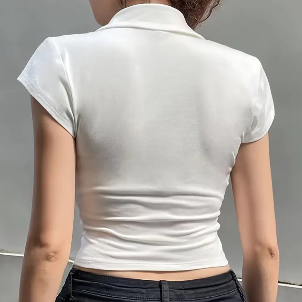 Versatile White Women's Blouse - Nova