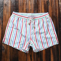 Striped men's shorts with elastic waistband - Matteo