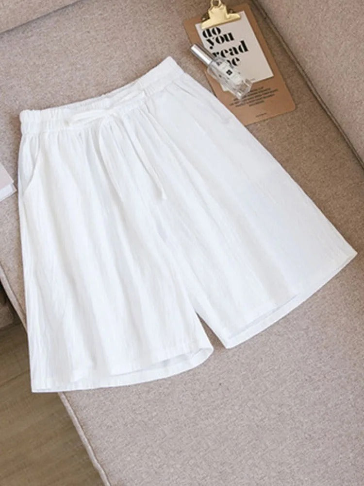 Comfortabele & Luchtige Dames Katoenen Shorts met Stretchband – Melina