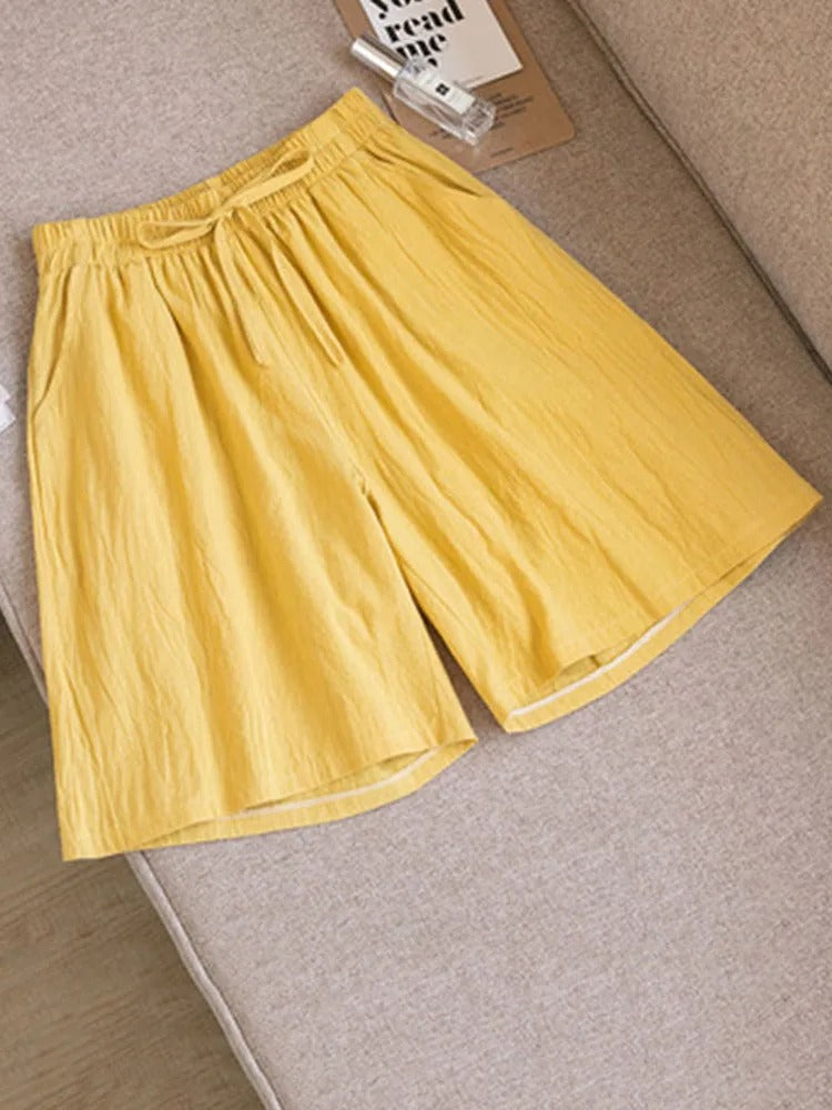 Comfortabele & Luchtige Dames Katoenen Shorts met Stretchband – Melina