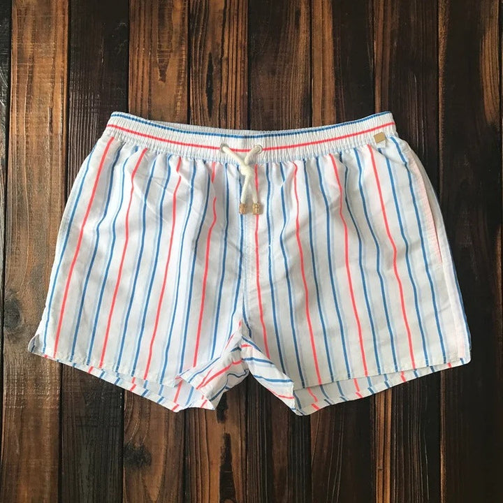 Striped men's shorts with elastic waistband - Matteo