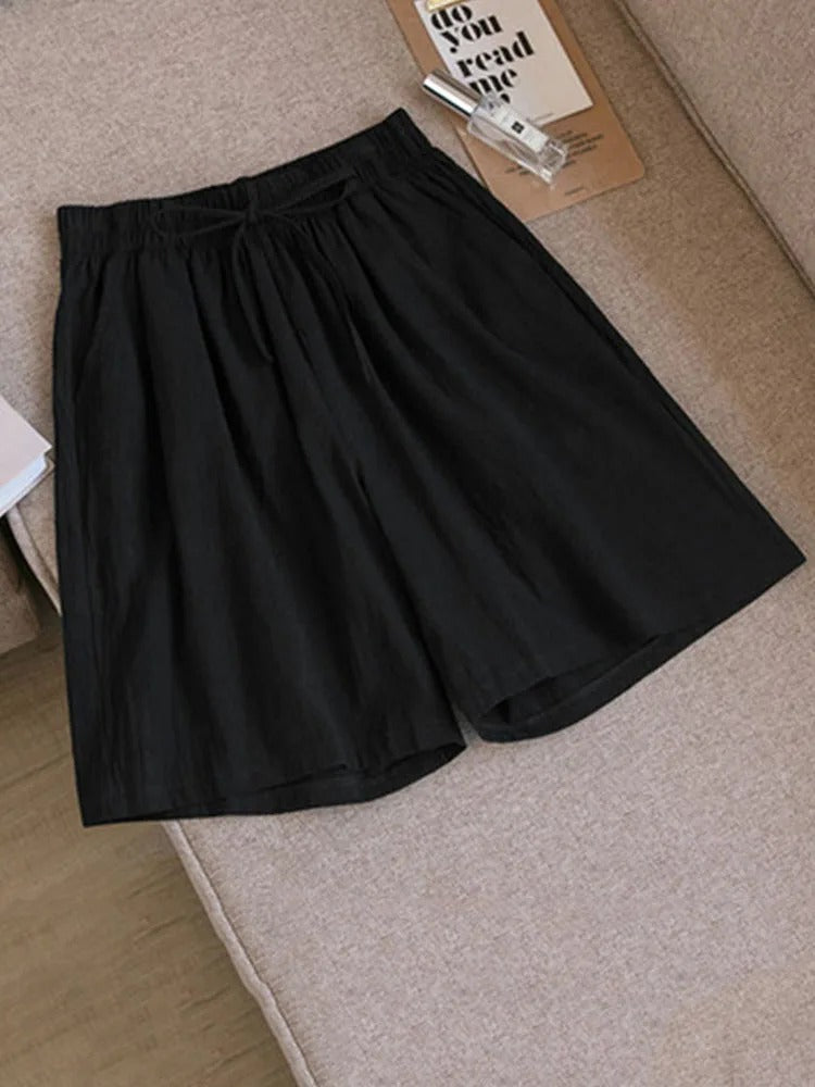 Comfortabele & Luchtige Dames Katoenen Shorts met Stretchband – Melina