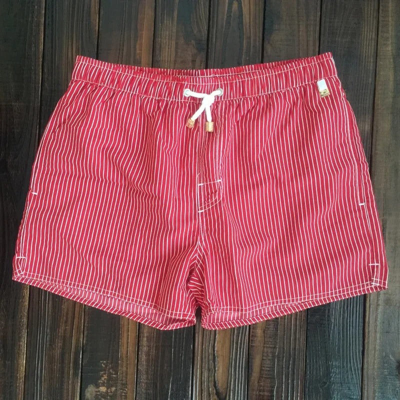 Striped men's shorts with elastic waistband - Matteo