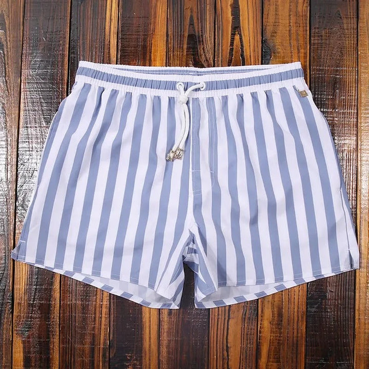 Striped men's shorts with elastic waistband - Matteo