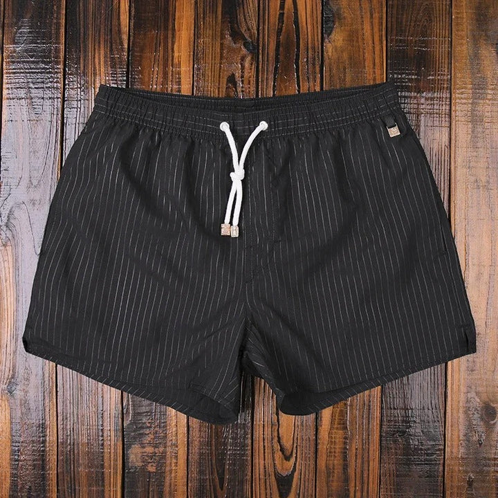 Striped men's shorts with elastic waistband - Matteo