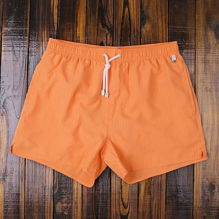 Striped men's shorts with elastic waistband - Matteo