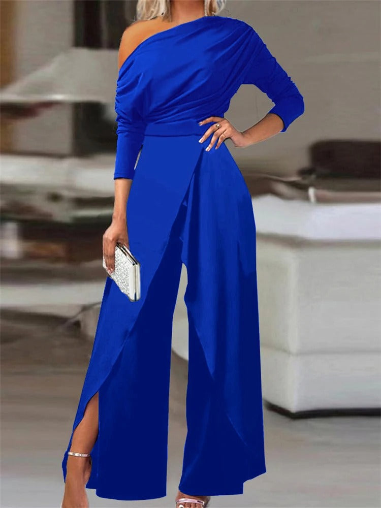 One-Shoulder Jumpsuit with Ruffles - Valerie