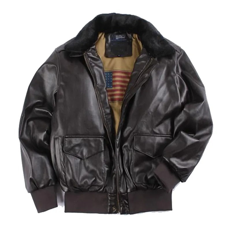 Vintage Leren Motorjack voor de Winter - Maxim