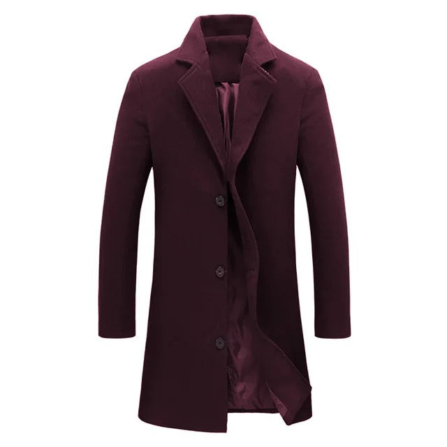 Wool Men's Coat for Fall and Winter - Tomas