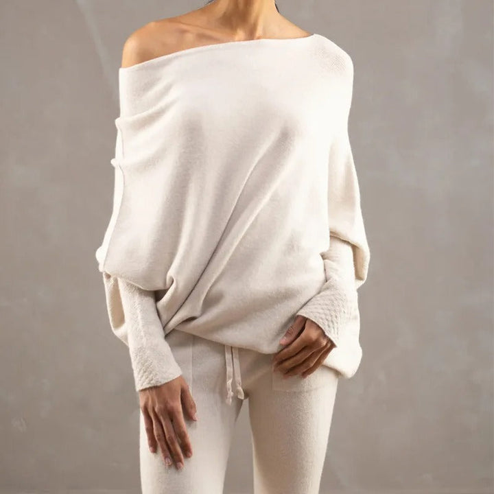 Trendy Off-Shoulder Sweater for Women - Livia