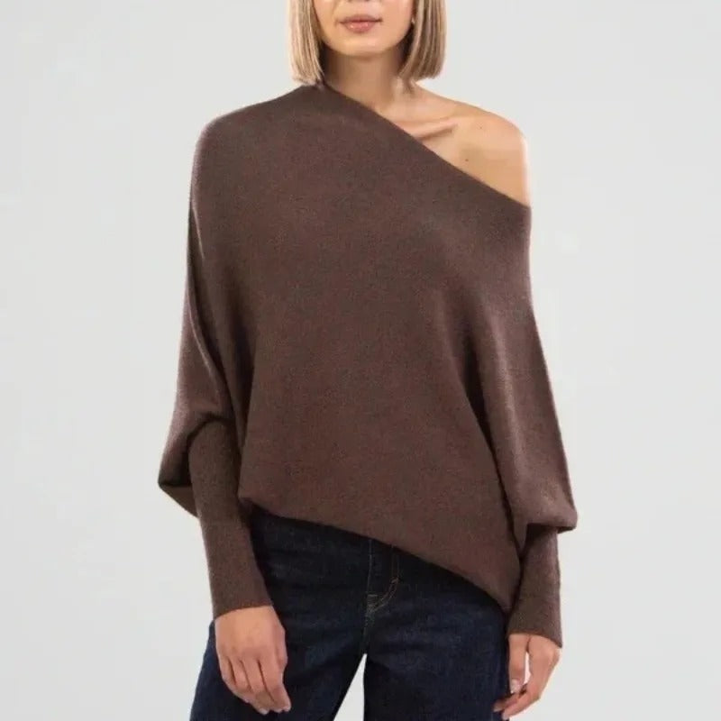 Trendy Off-Shoulder Sweater for Women - Livia
