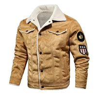 Luxe Oversized Leren Jas met Fluwelen Voering - Victor