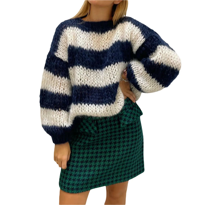 Oversized Dames Trui met Strepenpatroon – Yvonne