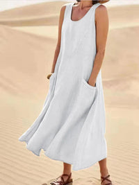 Linen Dress with Pockets - Lina