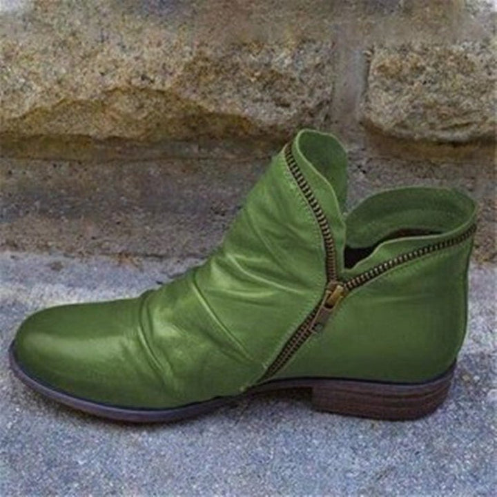 Trendy Leren Enkellaarsjes - Eva