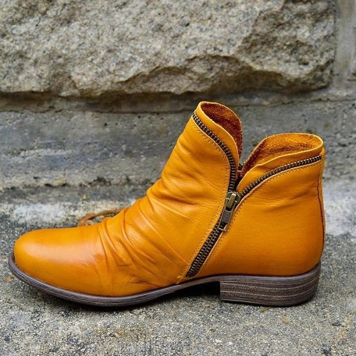 Trendy Leren Enkellaarsjes - Eva