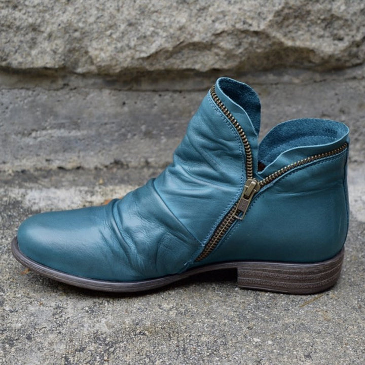 Trendy Leren Enkellaarsjes - Eva