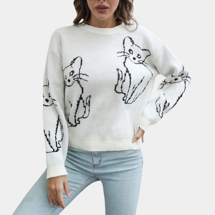 Kebell - Trendy Women's Sweater with Cats