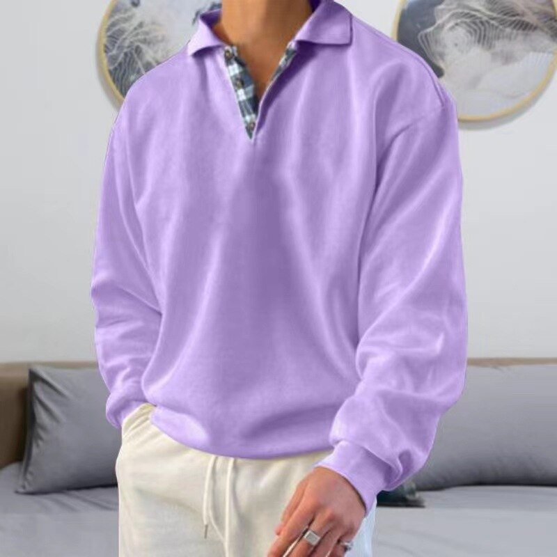 Light men's autumn sweater with a loose fit – Benedikt