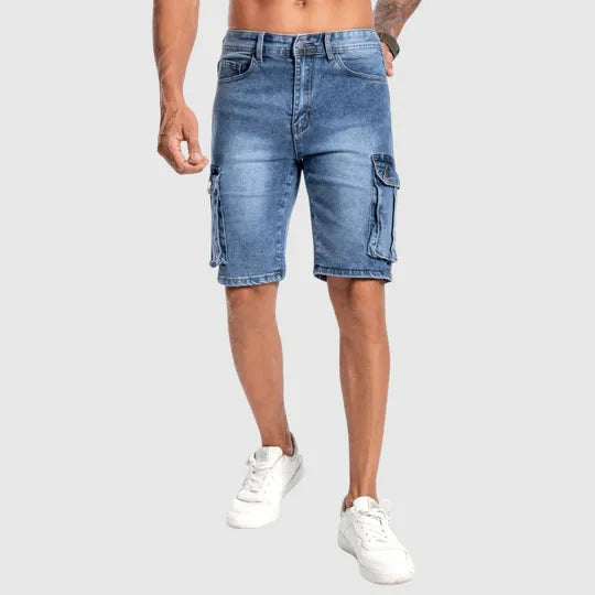 Men's denim cargo shorts for summer – Jonas