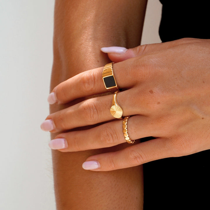 Stylish Beaded Ring - Elina