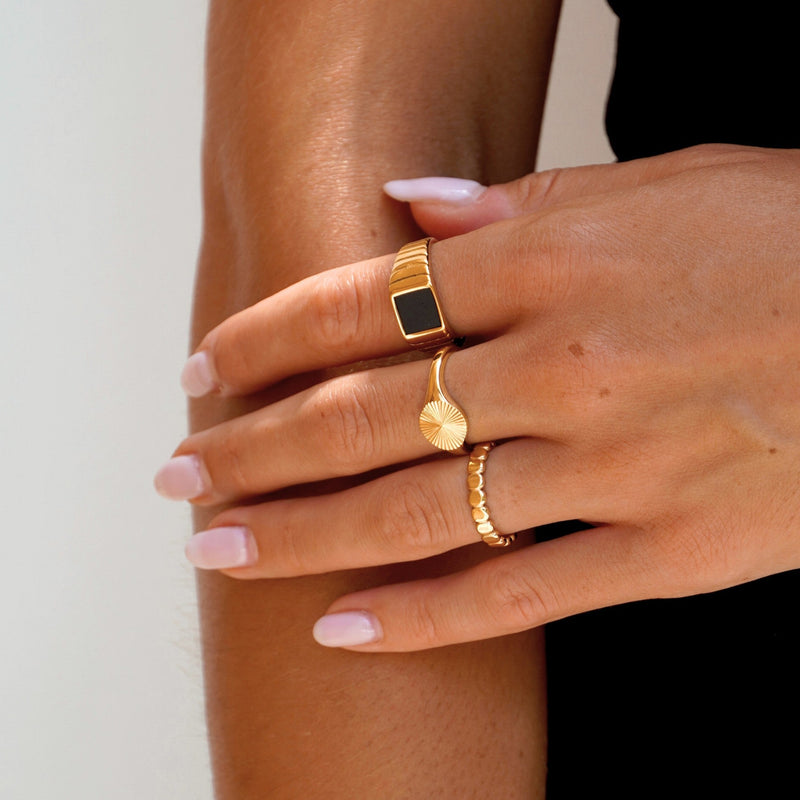 Stylish Beaded Ring - Elina