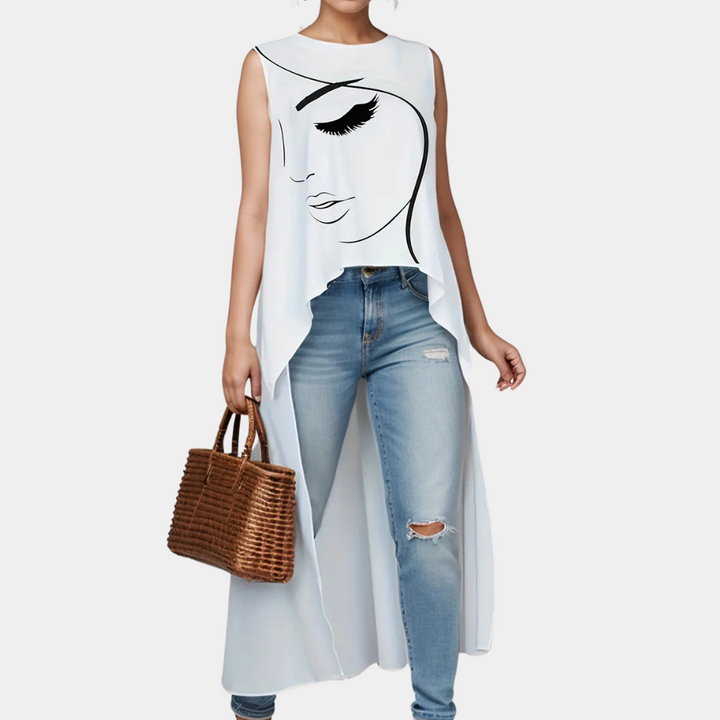 Stylish White Top for Women - Mira